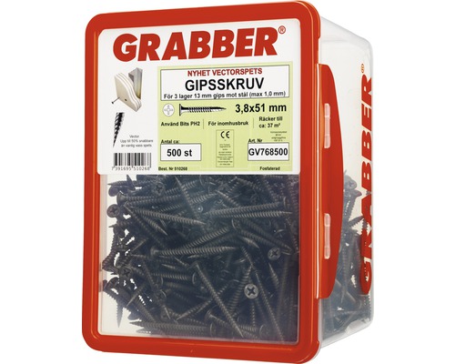 Förpackning gipsskivskruvar 3,8x51 mm
