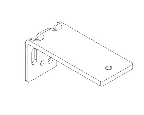 Vinkelbeslag med borrhål för fastsättning