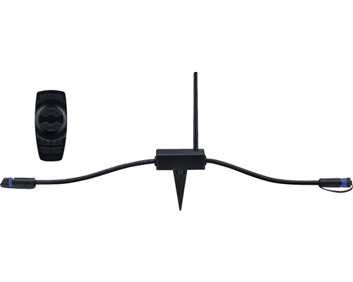 Styrenhet PAULMANN Plug & Shine Controller med fjärrkontroll IP68 230/24V svart Utomhusbelysning fördelare med fjärrkontroll