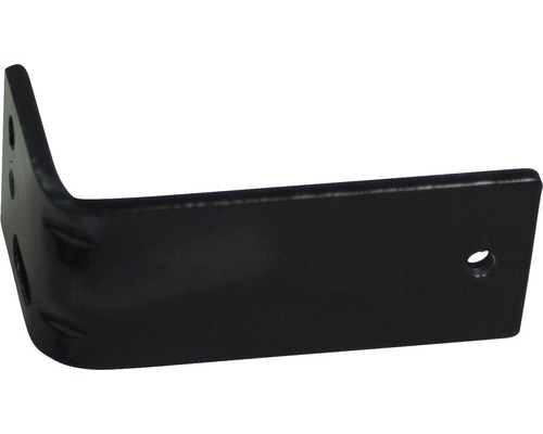 Vinkelbeslag av metall med fästhål