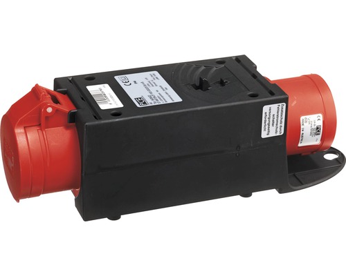 PCE Adapter CEE 32 A / 16 A 5-polig svart-röd IP44 PCE Adapter CEE 32 A / 16 A 5-polig svart-röd IP44