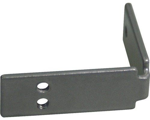 Vinkelbeslag av metall med hål