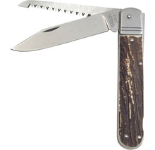 Öppen fickkniv med såg