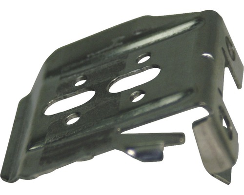 Väggfäste av metall med hål