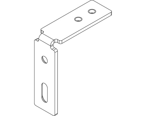 Vinkelbeslag med hål för montering
