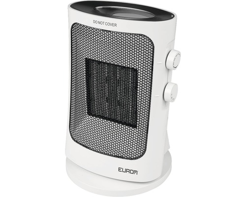 Keramisk värmefläkt med galler och vridknappar