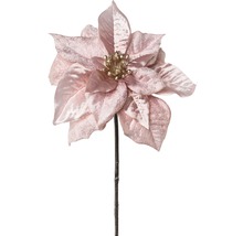 Dekorativ konstgjord blomma julstjärna med stjälk