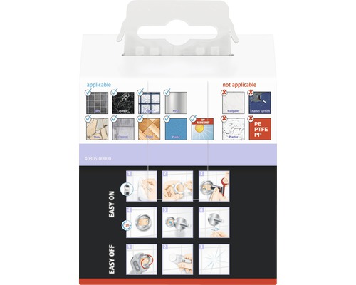 Information om lämpliga och olämpliga ytor samt enkel montering och demontering