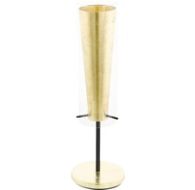 Guldfärgad blomvas med ställ för inomhusbruk