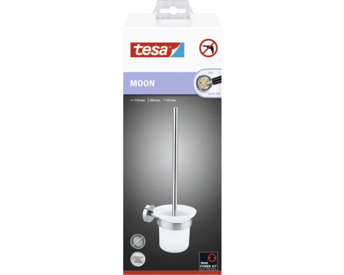 Tesa Moon toalettborstgarnitur för väggmontering, utan borrning