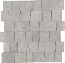 Fyrkantiga mosaikplattor av natursten för inom- och utomhusbruk.