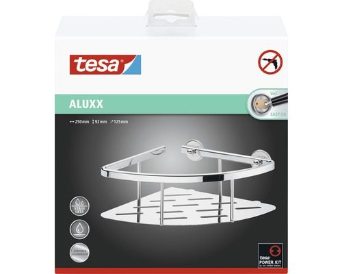 Tesa Aluxx hörnhylla för väggmontering