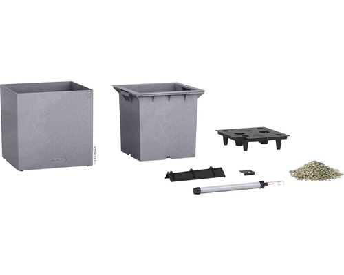 Blomkruka med bevattningssystem och tillbehör