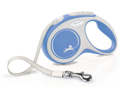 Flexi rullkoppel med band och karbinhake för hundar