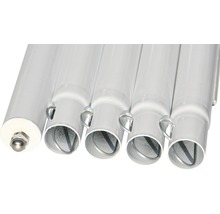 Flaggstång i flera delar av aluminium med krokar