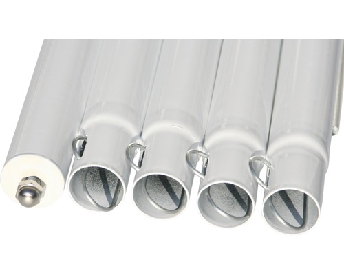 Flaggstång i flera delar av aluminium med krokar