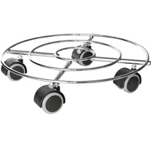 Blomvagn WAGNER Multiroller krom/stål Ø30cm 60kg