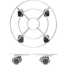 Blomvagn WAGNER Multiroller krom/stål Ø30cm 60kg