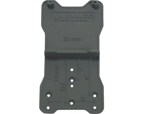 Wolfcraft Logo Borrmall för beslag med måttangivelser
