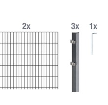 Metallstaket ALBERTS 6/5/6 400x100cm antracit-thumb-0