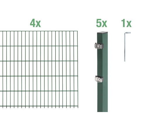 Metallstaket ALBERTS 6/5/6 800x120cm grön