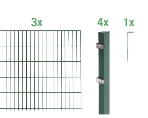 Metallstaket ALBERTS 6/5/6 600x100cm grön