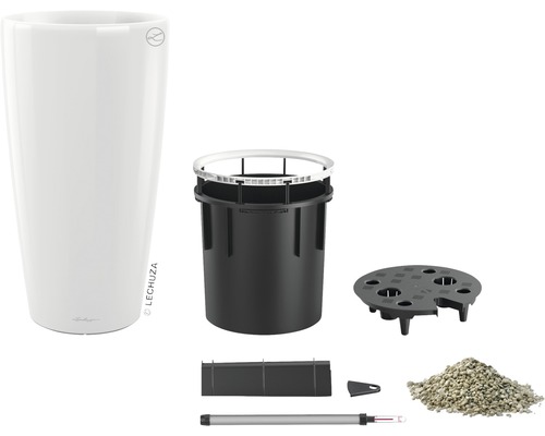 Blomkruka med bevattningssystem och tillbehör