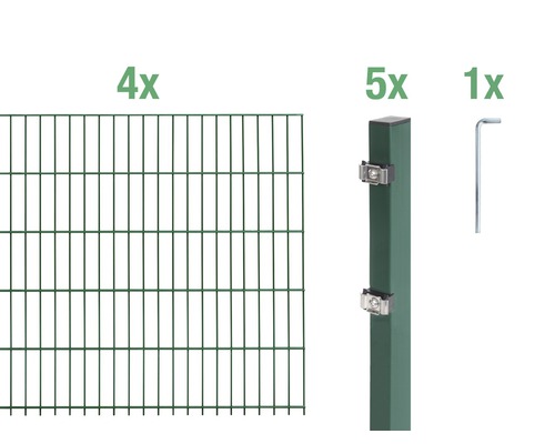 Metallstaket ALBERTS 6/5/6 800x100cm grön