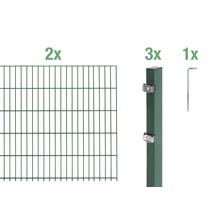 Metallstaket ALBERTS 6/5/6 400x80cm grön-thumb-0