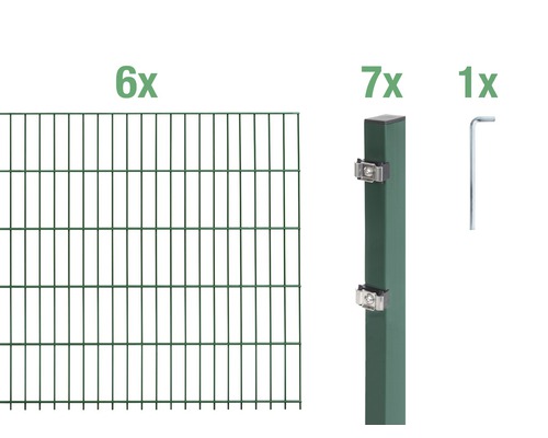 Metallstaket ALBERTS 6/5/6 1200x100cm grön