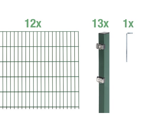 Metallstaket ALBERTS 6/5/6 2400x80cm grön