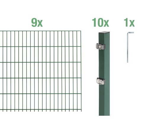 Metallstaket ALBERTS 6/5/6 1800x100cm grön