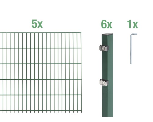 Metallstaket ALBERTS 6/5/6 1000x80cm grön