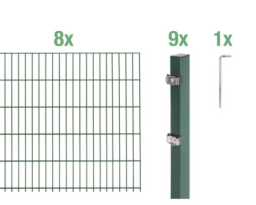 Metallstaket ALBERTS 6/5/6 1600x100cm grön