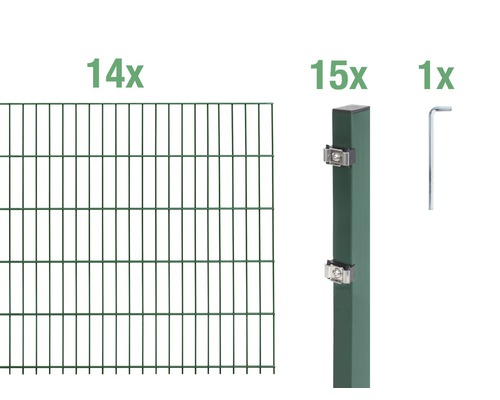Metallstaket ALBERTS 6/5/6 2800x100cm grön