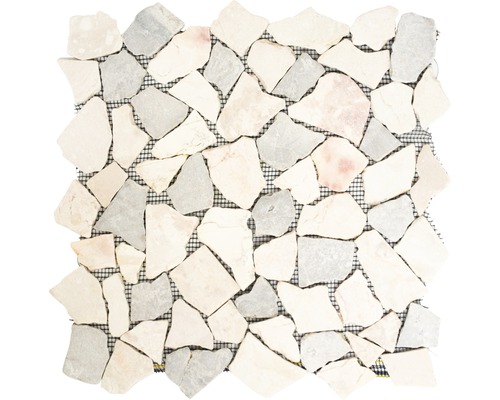 Mosaik natursten CIOT 30/4013 30,5x32,2 cm beige/grå