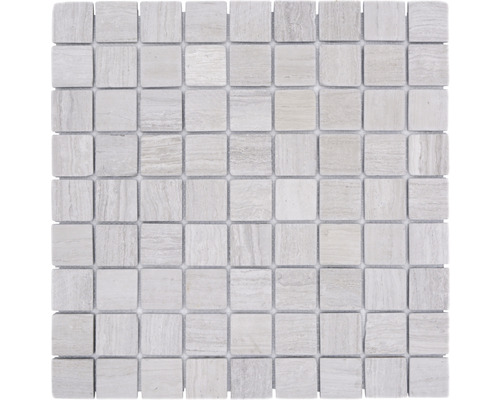 Mosaik natursten MOS 32/2012 30,5x30,5 cm pastellbeige/grå
