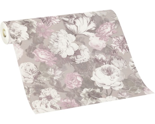 Tapetrulle med blommönster