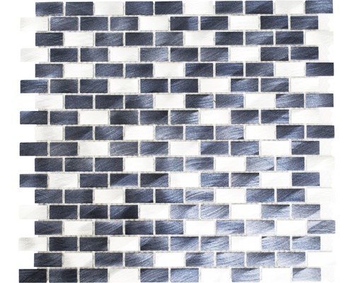 Mosaik aluminium XAM 431 30,5x32,5 cm mix svart