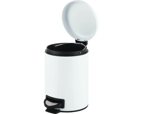 Vit pedalhink med öppet lock