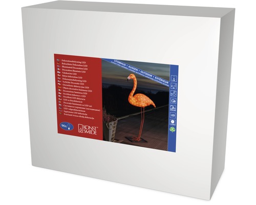 Förpackning av LED-dekorationsfigur flamingo för utomhusbruk