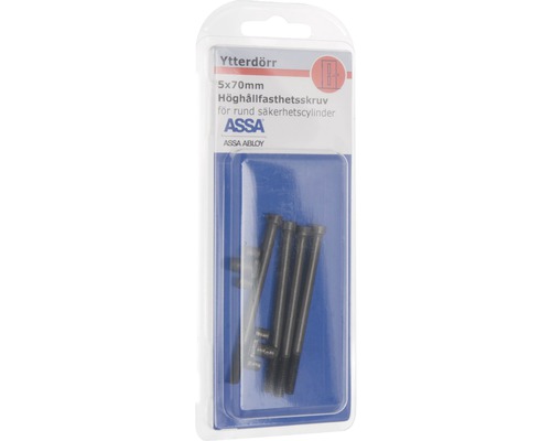 Höghållfasthetsskruv ASSA ABLOY 70mm 4-pack Höghållfasthetsskruv ASSA ABLOY 70mm 4-pack