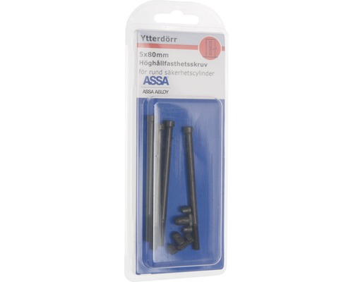 Höghållfasthetsskruv ASSA ABLOY 80mm 4-pack Höghållfasthetsskruv ASSA ABLOY 80mm 4-pack