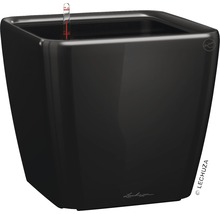 Svart fyrkantig blomkruka med vattennivåindikator