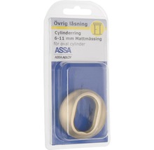 ASSA Cylinderring 6-11 mm för oval cylinder, matt mässing, i förpackning