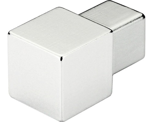 Hörnstycke DURAL Squareline aluminium 90mm krom Hörnkontakt av metall