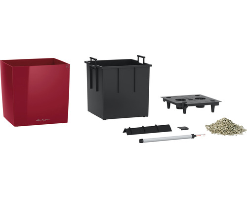 Komplett Lechuza planteringsset med planteringskärl, insats, bevattningsset och planteringsgranulat