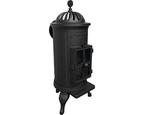 Kamin med glasinsats på fötter