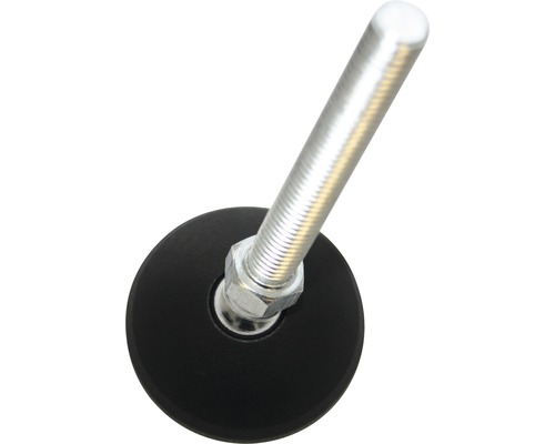Möbelfot DRESSELHAUS ledad M8x45 Ø40mm Ställfot med gängbult och svart fotplatta