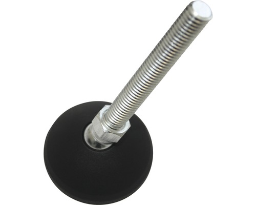 Ställfot med gängad spindel och låsmutter